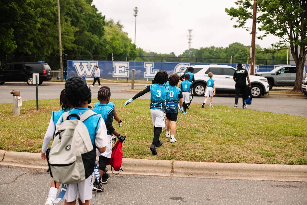 Walking in together before a game